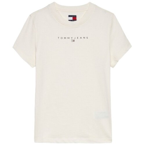 Tommy Jeans Majice s kratkimi rokavi DW0DW21550 Bela Slike