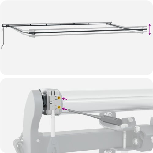 VidaXL Automatska Vučna Tenda Prugasta Narančasta 600x300 cm Slike