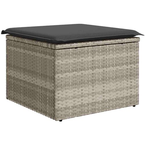 VidaXL 9-dijelni set vrtnih sofa od poliratana s jastucima svjetlosivi Slike