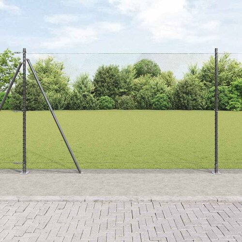  Heksagonalna ograda s betonskom osnovom 10 x 1,6 m Siva Mreža Cene