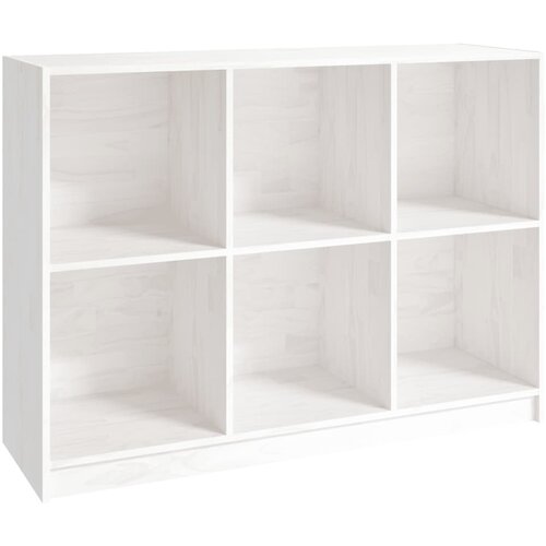Maison Chic Knjižna omara - Knjižni regal bela 104x33x76 cm trdna borovina, (21724844) Cene