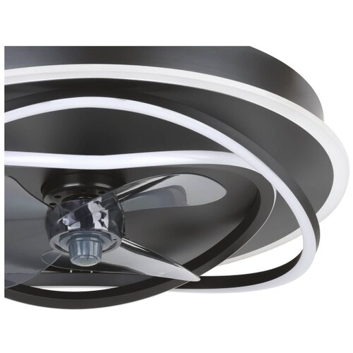 Eglo 35146 - LED prigu&amp;scaron;iva plafonski ventilator NAMORI 4xLED/9W/230V prečnik 50 cm crni + daljinski upravljač Slike