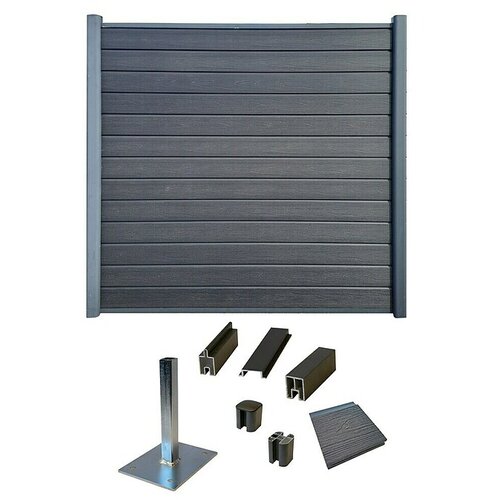  Ograjni set Co Extrusion (180 x 195 cm, Antracit, 19 -del.) Slike