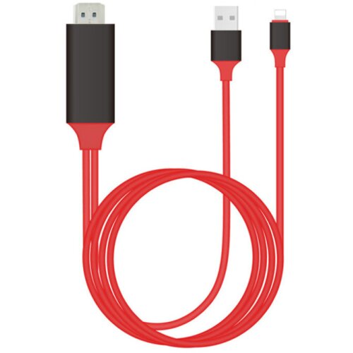  Kabel lightning na hdmi adapter + usb 2m Slike