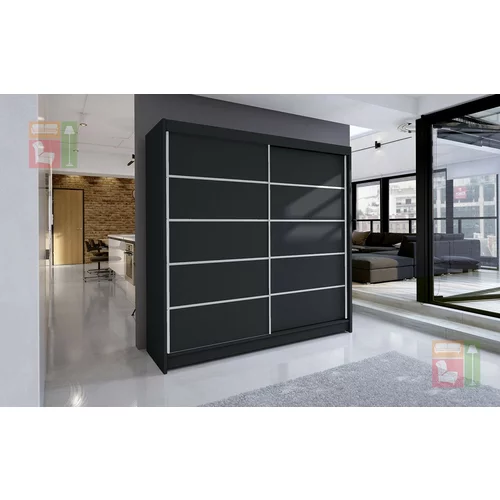 ADRK Furniture Garderobna omara z drsnimi vrati Spectra 180x215x58