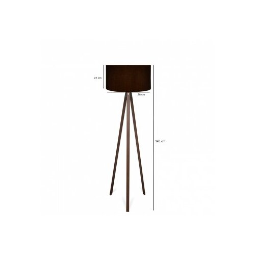 Opviq AYD 2933 Podna lampa, Drvena, E27, Bordo Slike