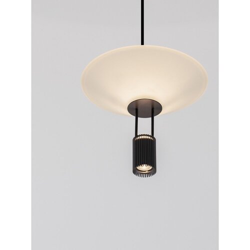 Nova Luce Mat crna LED viseća svjetiljka aluminijska sa sjenilom od akrilnog stakla &amp;oslash; 22 cm Anafi &amp;ndash; Slike