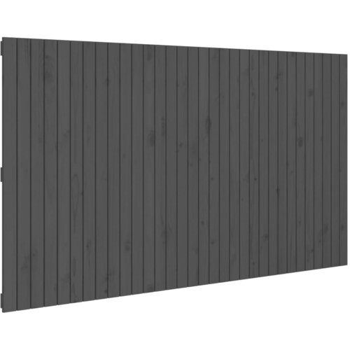 Maison Chic stensko posteljno vzglavje - vzglavna omarica - nočna omarica sivo 204x3x110 cm trdna borovina, (21706939) Cene