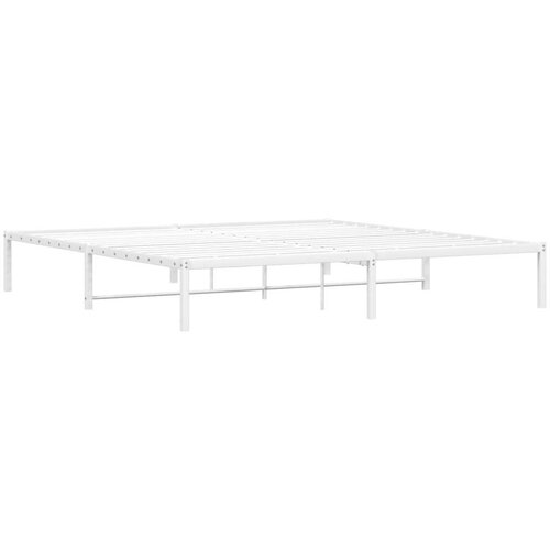  Metalni okvir za krevet bijeli 200x200 cm Slike
