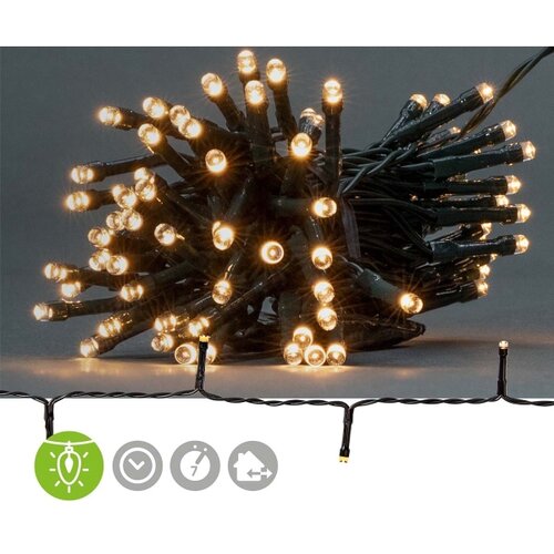 Nedis CLBO96 - led lanac 96xLED/7 funkcija/3xAA 7,7m IP44 topla bela Slike