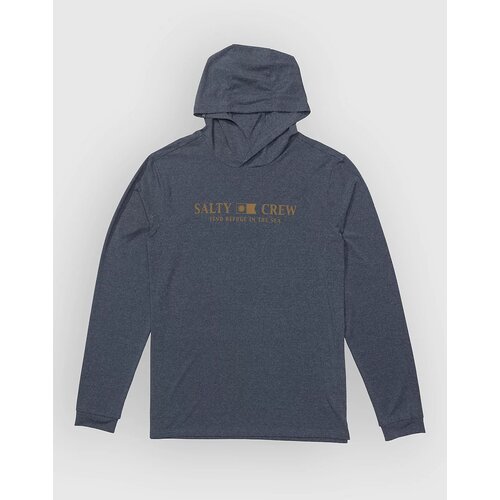 Salty Crew Flagship Hood Sunshirt Longsleeve Lycra navy heather Cene