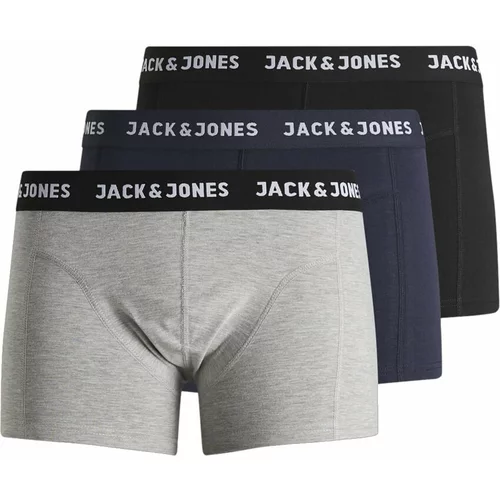 Jack & Jones Moške spodnje hlače JACANTHONY TRUNKS 3 PACK Črna