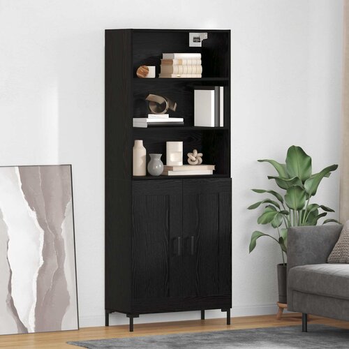  Highboard Crni hrast 69,5 x 34 x 180 cm Konstruirano drvo Cijene