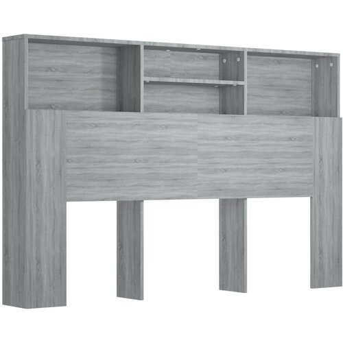Maison Chic vzglavna omarica - nočna omarica - posteljna omarica siva sonoma 160x19x103,5 cm, (21705751) Slike