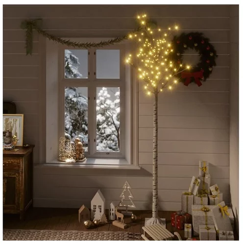 Božično drevesce z 200 LED lučkami 2,2 m toplo belo vrba