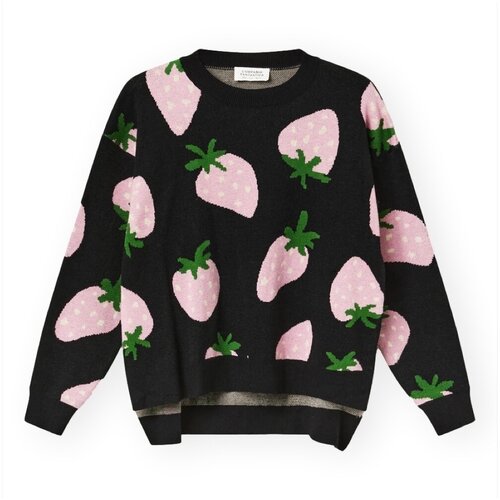 Compania Fantastica Puloverji COMPAÑIA FANTÁSTICA Knit 10240 - Conversational 3 Črna Cene