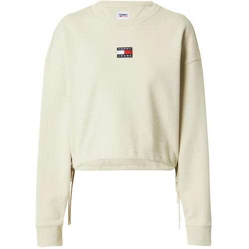 Tommy Jeans Sweater majica bež / mornarsko plava / crvena / bijela