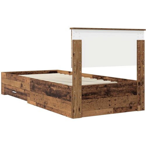  Okvir za krevet Staro drvo 90 x 200 cm Konstruirano drvo Slike