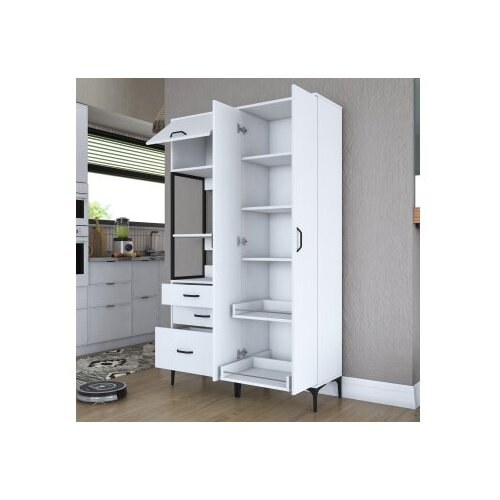 Hanah home JE142 - 3106 white multi purpose cabinet Slike
