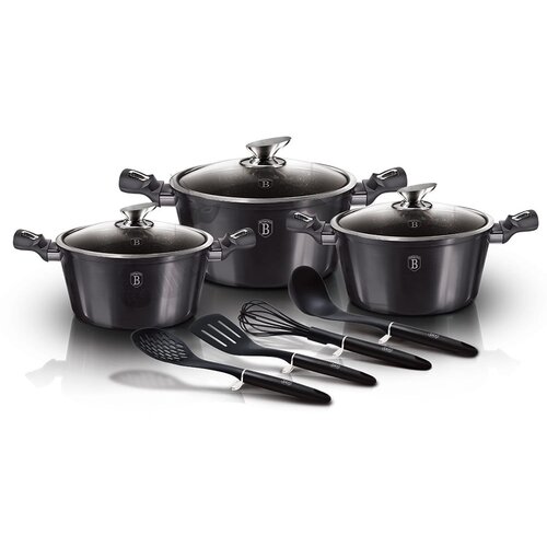Shumee set lončkov za premazovanje granitova 10 el. berlinger haus carbon pro BH-6919, (21384647) Slike