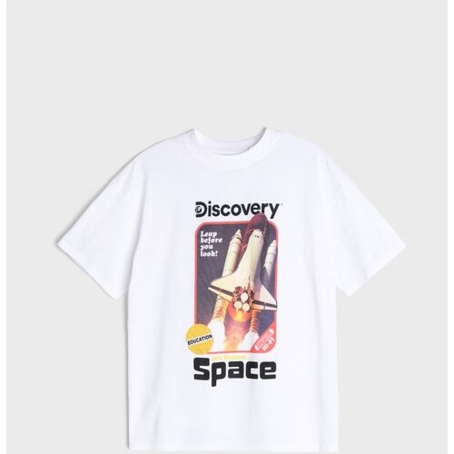 Sinsay Pamučna oversize majica s printom Discovery Cijene