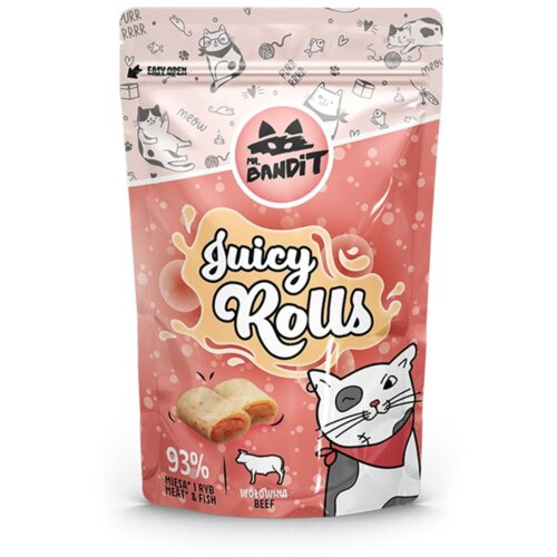 Mr. Bandit poslastica za mačke juicy rolls, govedina, 40g Cene