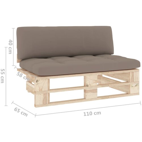  Srednja vrtna sofa od paleta od impregnirane borovine Slike