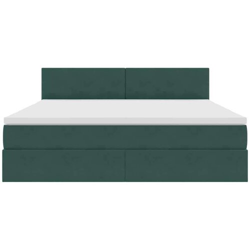  Krevet s od storage s madracem Tamnozelena 160 x 200 cm Bar&amp;scaron;un Slike