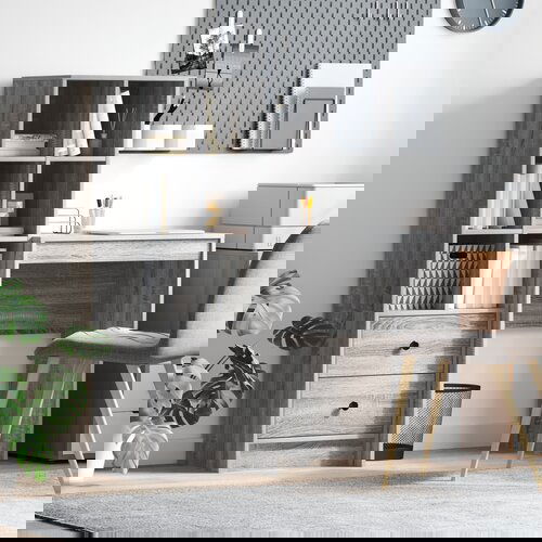 vidaXL stol s pohranom siva sonoma konstruirano drvo Cijene