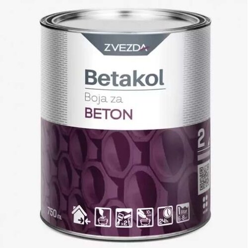 Zvezda Boja za beton Betakol plava RAL 5003 0.75 l Slike