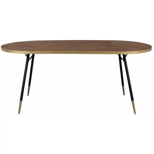 White Label Jedilna miza z mizno ploščo v jesenovem dekorju 90x180 cm Denise –
