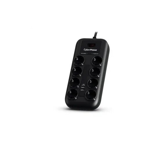 Cyberpower Produžni kabl sa prenaponskom zaštitom P0820SUF0-DE 8xŠuko/2xUSB/1,8m Cene