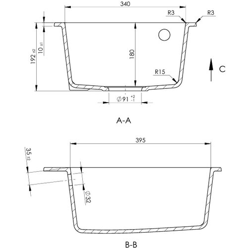 Sandonna sudopera vesta crna mat 400x500/190 mm Slike