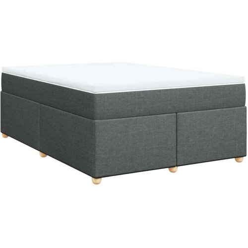 VidaXL Okvir kreveta s oprugama i madrac svjetlosivi 140x200cm tkanina Slike