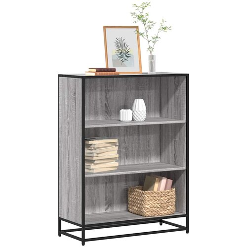 vidaXL Knjižna omara siva sonoma 80,5x35x107,5 cm inženirski les Cene