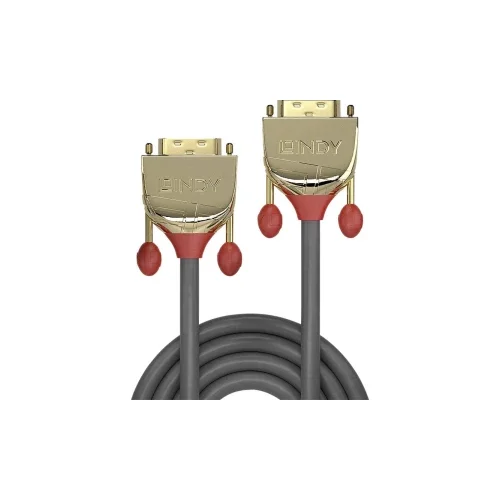 Lindy DVI priključni kabel DVI-D 24+1-polni utikač, DVI-D 24+1-polni utikač 5.00 m siva 36204 DVI kabel