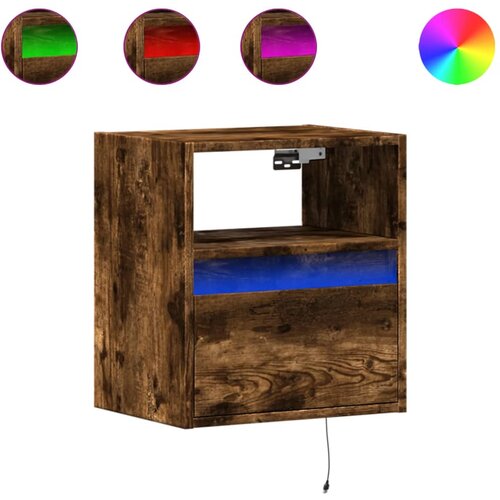  Zidni TV ormarići LED 2 kom boja hrasta 41x31x45 cm Slike