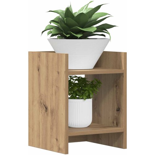  Stalak za biljke s policom 2 pcs Zanatski Hrast 30 x 30 x 40 cm Slike