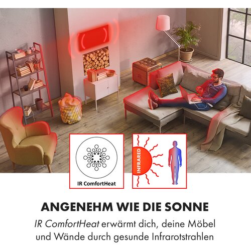 Klarstein Wonderwall 450 Smart infrapanel, Bela, (20500079) Cene