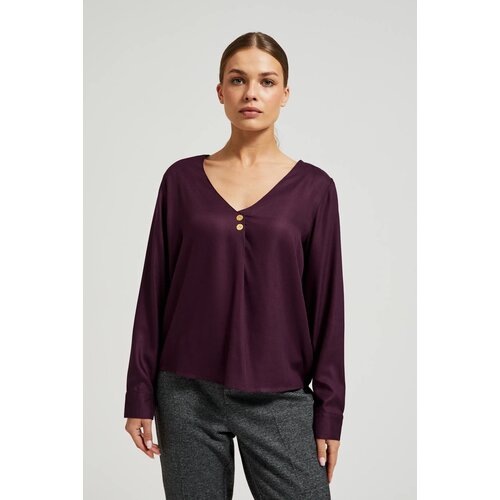 Moodo Women&amp;#039;s shirt with neckline - purple Slike
