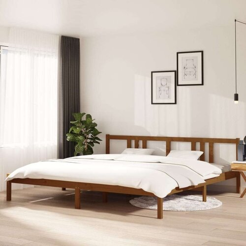  Za krevet od masivnog drva smeđa boja meda 200 x 200 cm Cijene