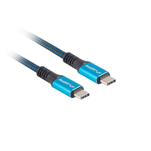 Lanberg Kabel USB-C 4.0 macho/macho 1,2m 100W 8K 30Hz Negro/Azul, (21091091) Cene