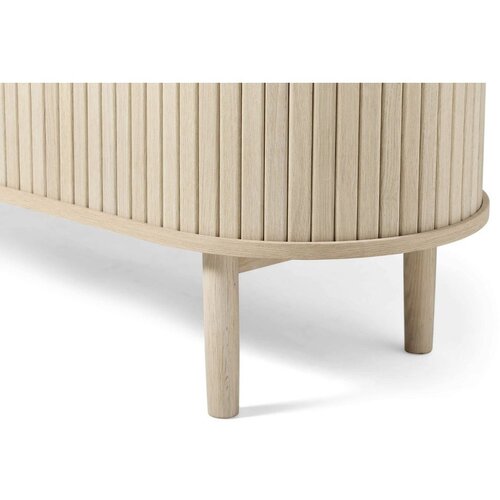 Unique Furniture komoda v hrastovem dekorju z drsnimi vrati v naravni barvi 140x76x45 cm meta &amp;ndash; Slike