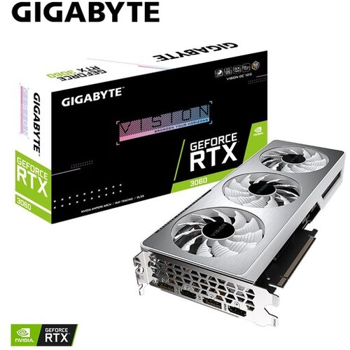 Gigabyte Grafična kartica GeForce RTX 3060 VISION OC 12G, 12GB GDDR6, PCI-E 4.0 GV-N3060VISION OC-12GD 2.0 Slike