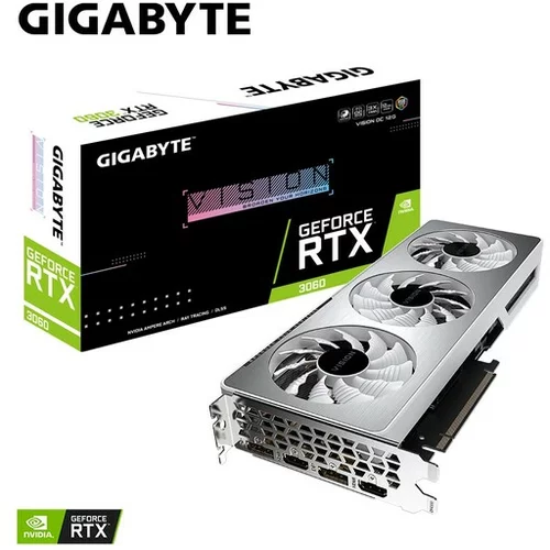 Gigabyte Grafična kartica GeForce RTX 3060 VISION OC 12G, 12GB GDDR6, PCI-E 4.0 GV-N3060VISION OC-12GD 2.0