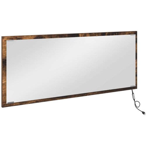 VidaXL LED ogledalo za kupaonicu dimenzija 90x8,5x37 cm od konstruiranog drva Slike