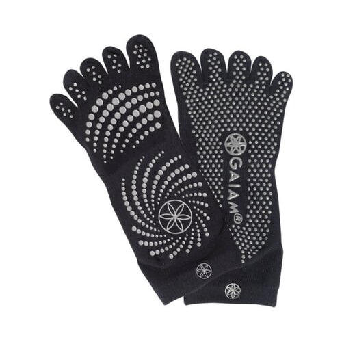 GAIAM Nedrseče nogavice za jogo (Small/Medium), črna Cene