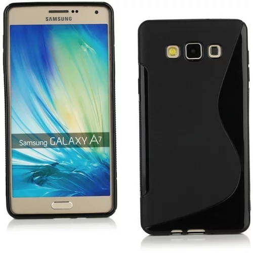  Gumijasti / gel etui S-Line za Samsung Galaxy A7 - črni