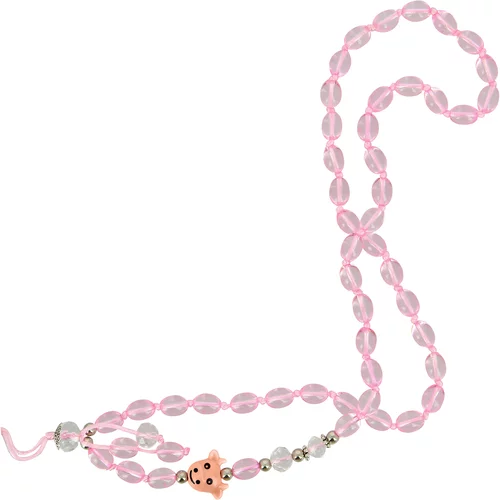 AVIZAR 80 cm ovalni telefonski dragulj iz kroglic, zbirka Audacious – roza, (20763659)