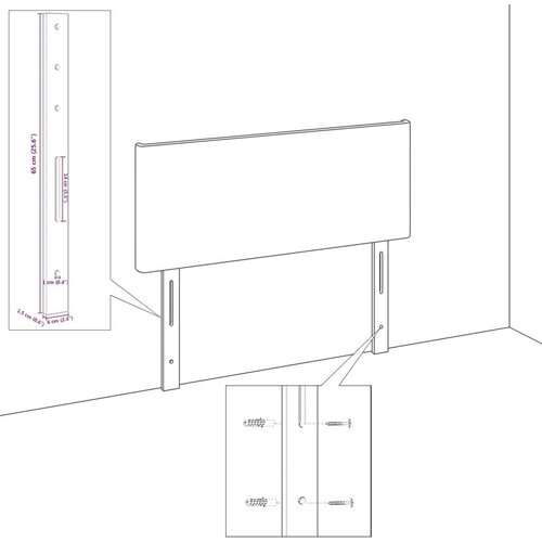 VidaXL Naslon za glavu Dijamantni blok dizajn Tamnosivi 140 cm Bar&amp;scaron;un Slike